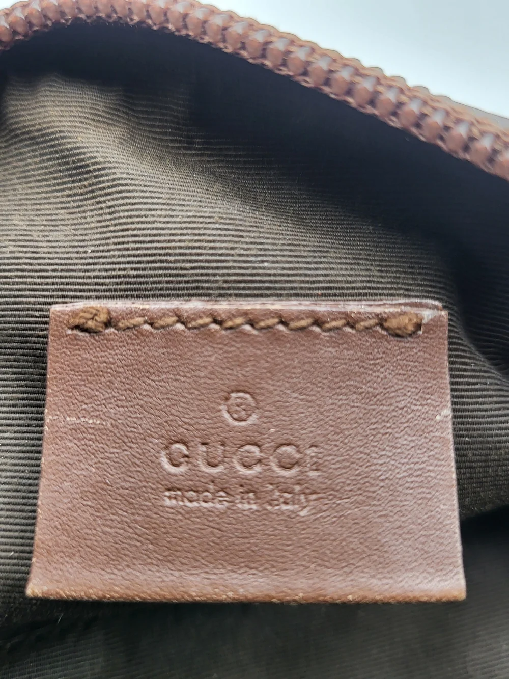 GUCCI Monogram Small Balthus Cosmetic Case Beige Ebony Cocoa..Authentic..